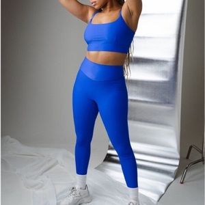 Balance Athletica/Vitality Liquid Metal Leggings Cobalt Blue
